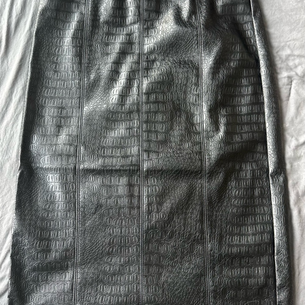 Marc New York Black Textured Pencil Skirt